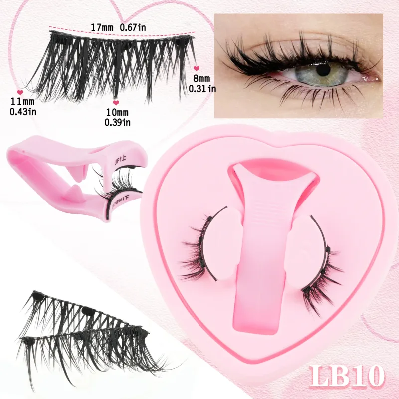 1 Pair Magnetic Eyelashes Fluffy Soft False Lashes With Tweezers Makeup Tool Magnetic Lashes Natural Faux 3D Mink Eyelashes