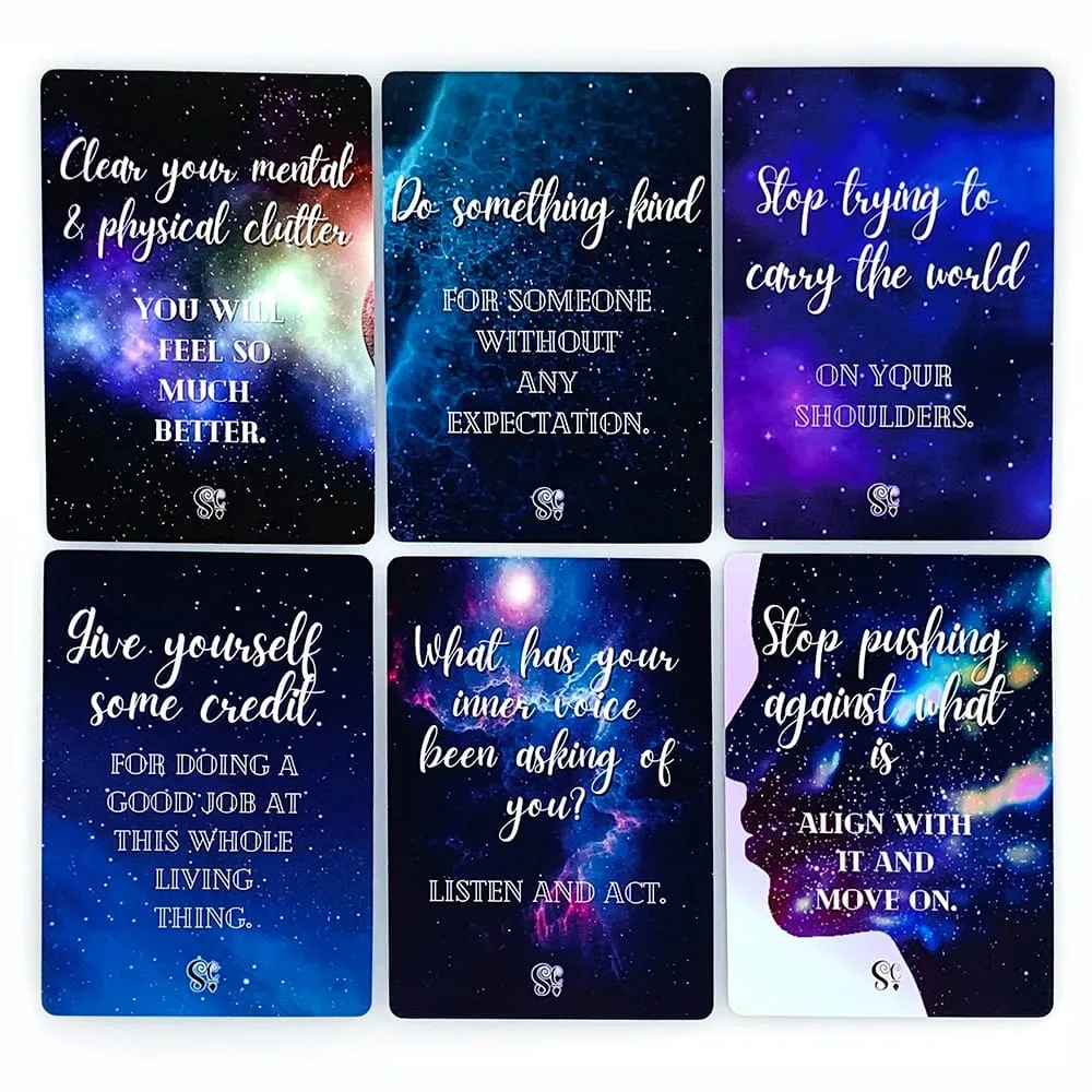 NEW Cosmic Messages Oracle Cards Deck A 42 Oracle Cards Twin Flame Love Message Prophecy Divination Cards Game Board Game