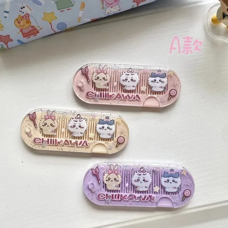 Mới Yiji Hoạt Hình Gấp Lược Nhỏ Di Động Bỏ Túi Trang Điểm USAGI うさぎ ハチワレ Hachiware Mini Dễ Thương Lược Nổ Lược Quà Tặng