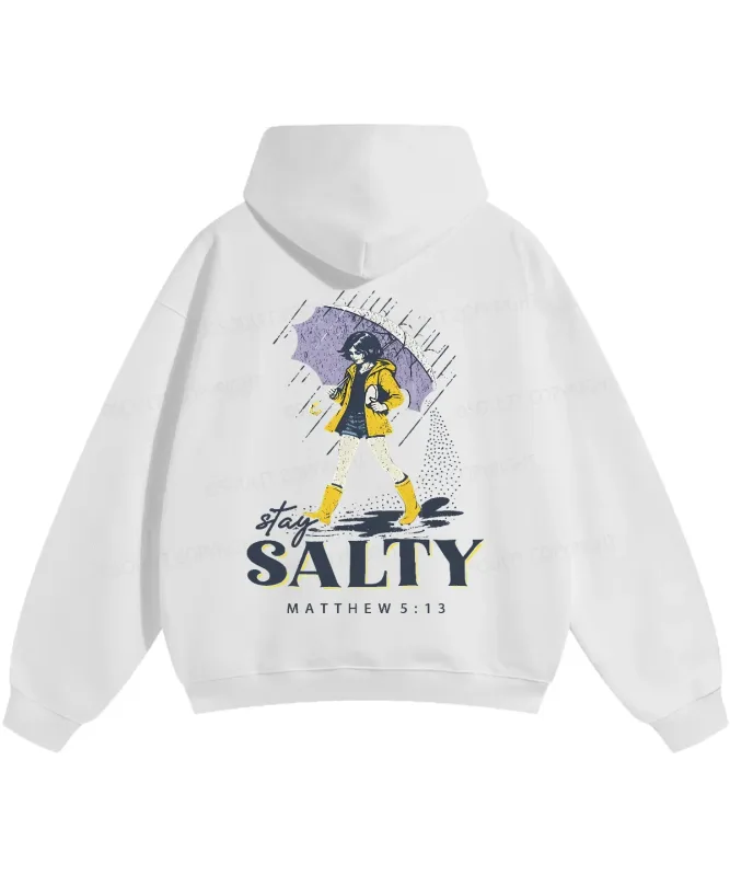 Stay Salty Manga Printed Hoodies Harajuku Christianity Matthew 5:13 Streetwear Fall Fleece Hooded Pullover Men Women Clothing — image 3
