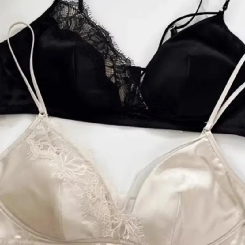 Super Sexy French Lace Bra Set No Underwire Minimizer Triangle Cup for Small Chest Women Hot Lingerie 2026 New Push Up MOYISU — image 3