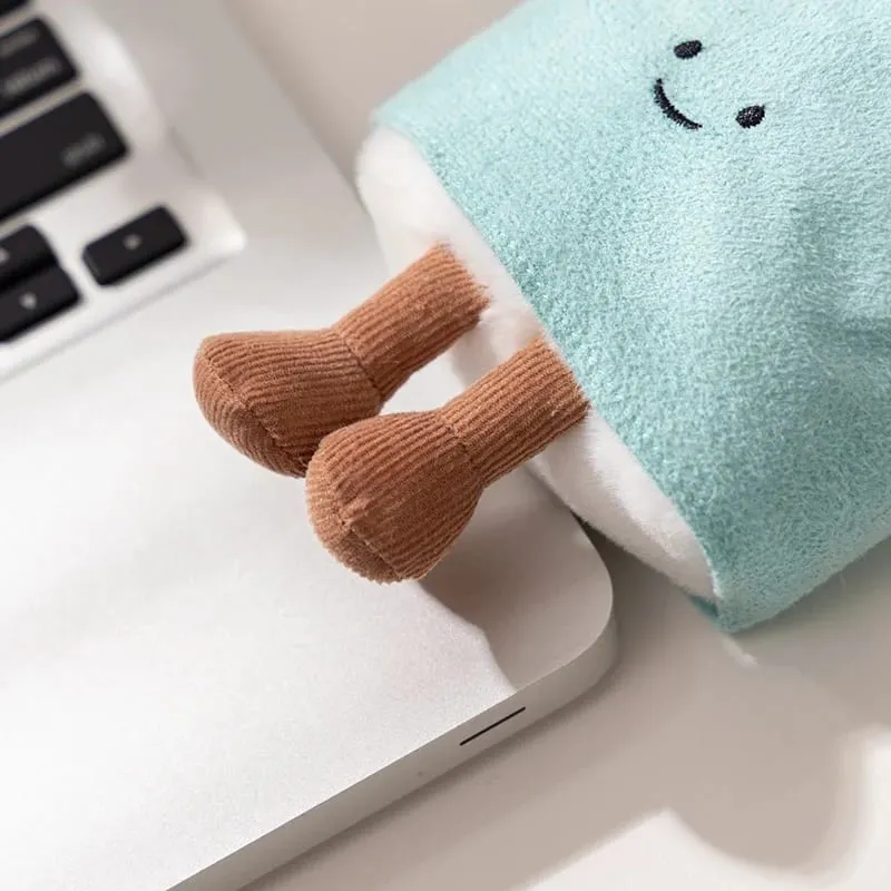 Kawaii Stationery Commodity Plush Toy Stuffed Humanoid Ruler Book Pencil Sharpener Eraser Pillow Decoration Gift