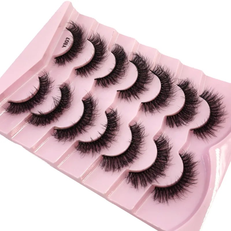 Fluffy Lashes Mink False EyelashesThick Cat Eye Makeup Long Natural Volume 3d Eyelashes Extension Wholesale Mink Eyelashes