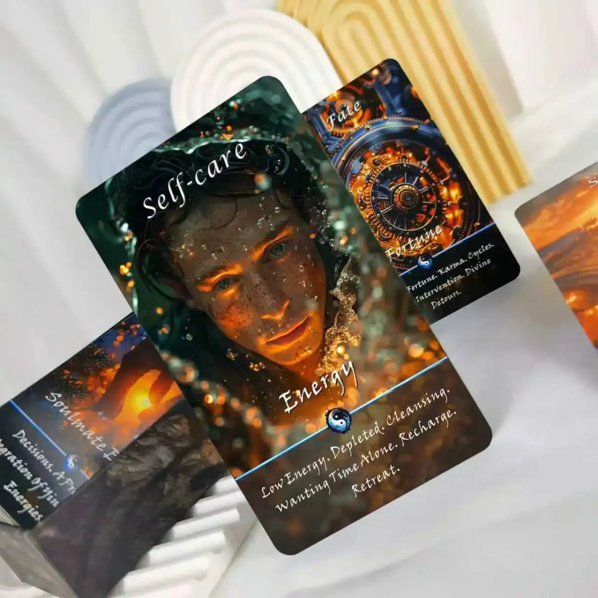 Yin-Yang Divination Cards Karma Connection Divination Deck (68 Cards) Spiritual Guidance Tool for Beginners Healing Emotions