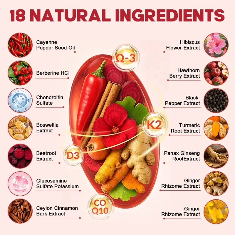 Cayenne Pepper Capsules-Supports Cardiovascular Health Improves Digestion & Blood Circulation Vitamins D3 K2 Herbal Supplement — image 3