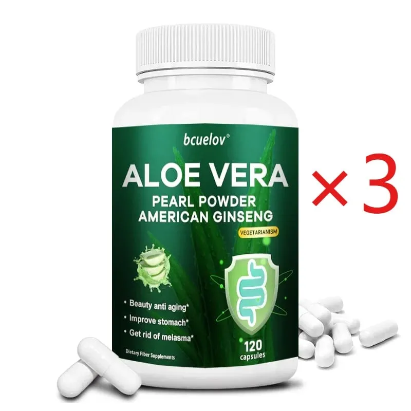 Aloe Vera Extract Capsules Helps Relieve Constipation Colon Cleansing and Detoxification and Manages Weight Metabolism
