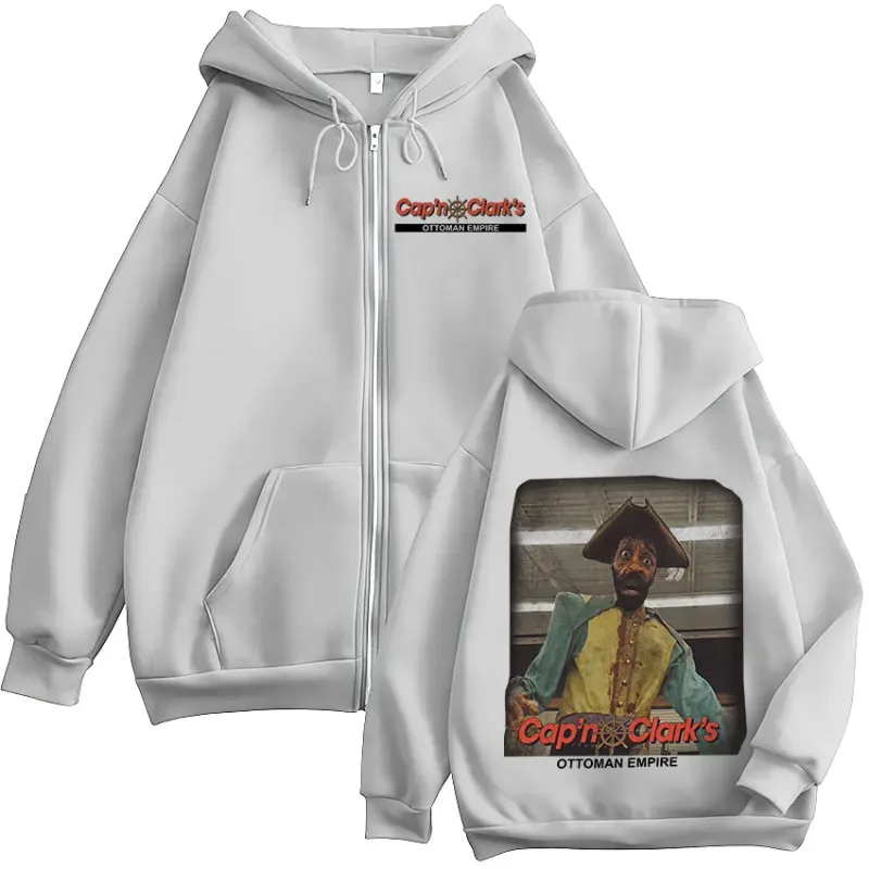 Movie Backrooms Cap'n Clark's Ottoman Empire Zipper Hoodies Men's Women Clothing Casual Long Sleeves Zip Up Sweatshirts Jackets