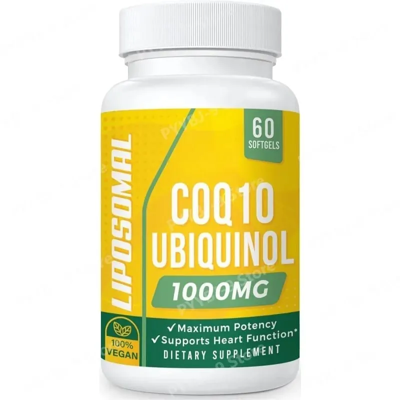 CoQ10 Ubiquinol 1000mg Vegan Softgels 60 Ct Liposomal High Absorption Coenzyme Q10 for Heart Energy Antioxidant Daily Support — image 8