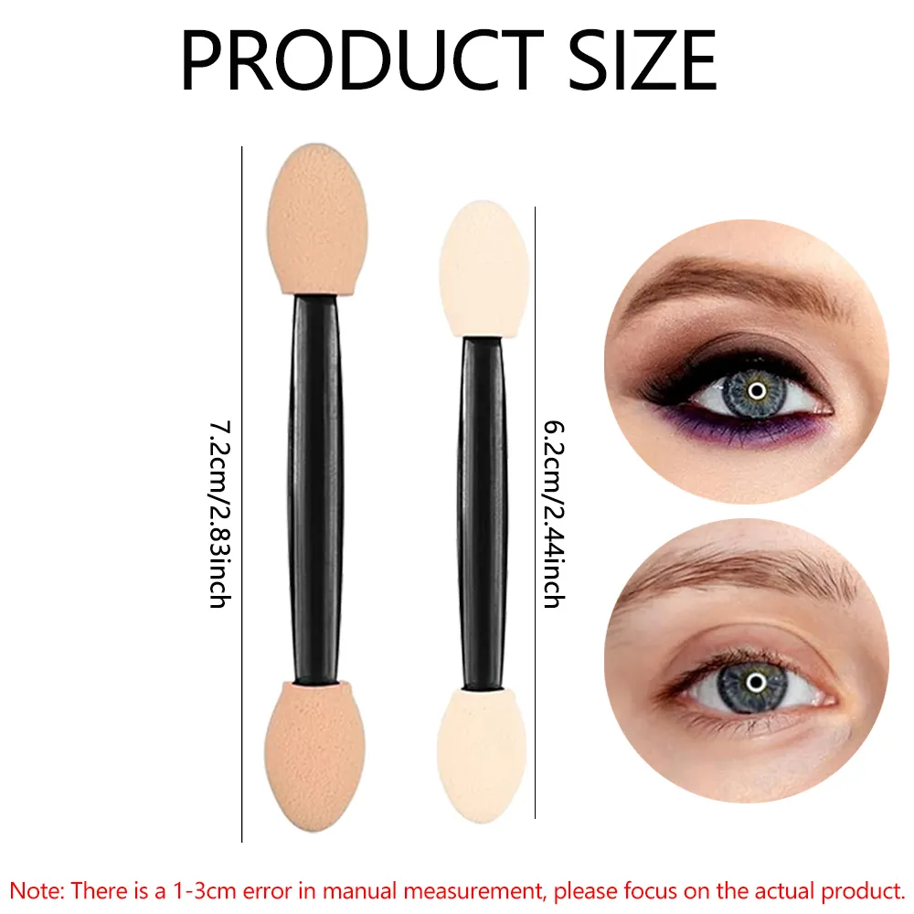 10/30/100pcs Double Ended Eyeshadow Brush Eyeshadow Applicators 6.2cm Makeup Sponge Brushes For Women Cosmetic Beauty Tool — image 6