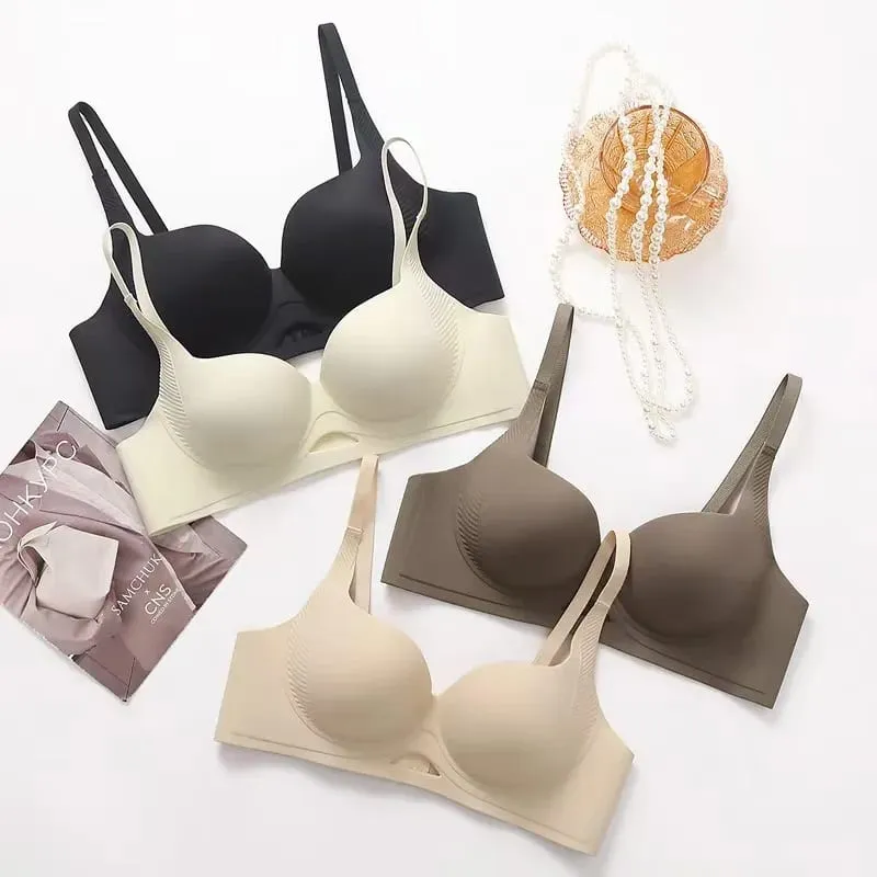 New Hollow-out One-piece Seamless Comfortable Push Up Lingerie Small Breast Gathering Anti-sagging No Steel Ring Bra