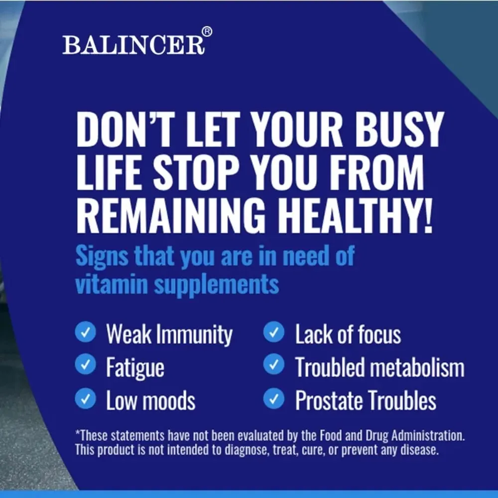 Men's Multivitamin - Improves Bone Strength Supports Energy & Endurance Enhances Cognition Supports Brain Eye and Heart Health