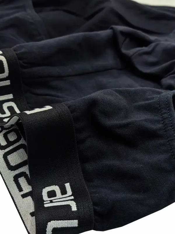 Sous-vêtements en coton pour hommes, 5 pièces, noirs, confortables, respirants, simples, à la mode, slips de sport décontractés, combinaison