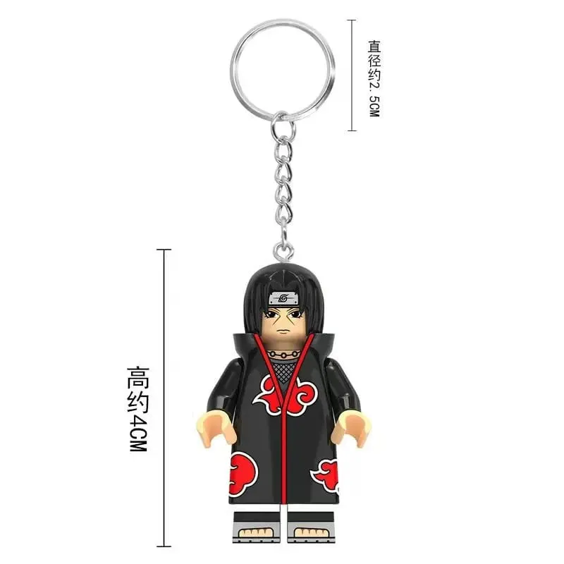 6style Beautiful Handmade 3D Cartoon Naruto anime peripherals keychain cute mini movable Figures Heads Assembly keychain gift