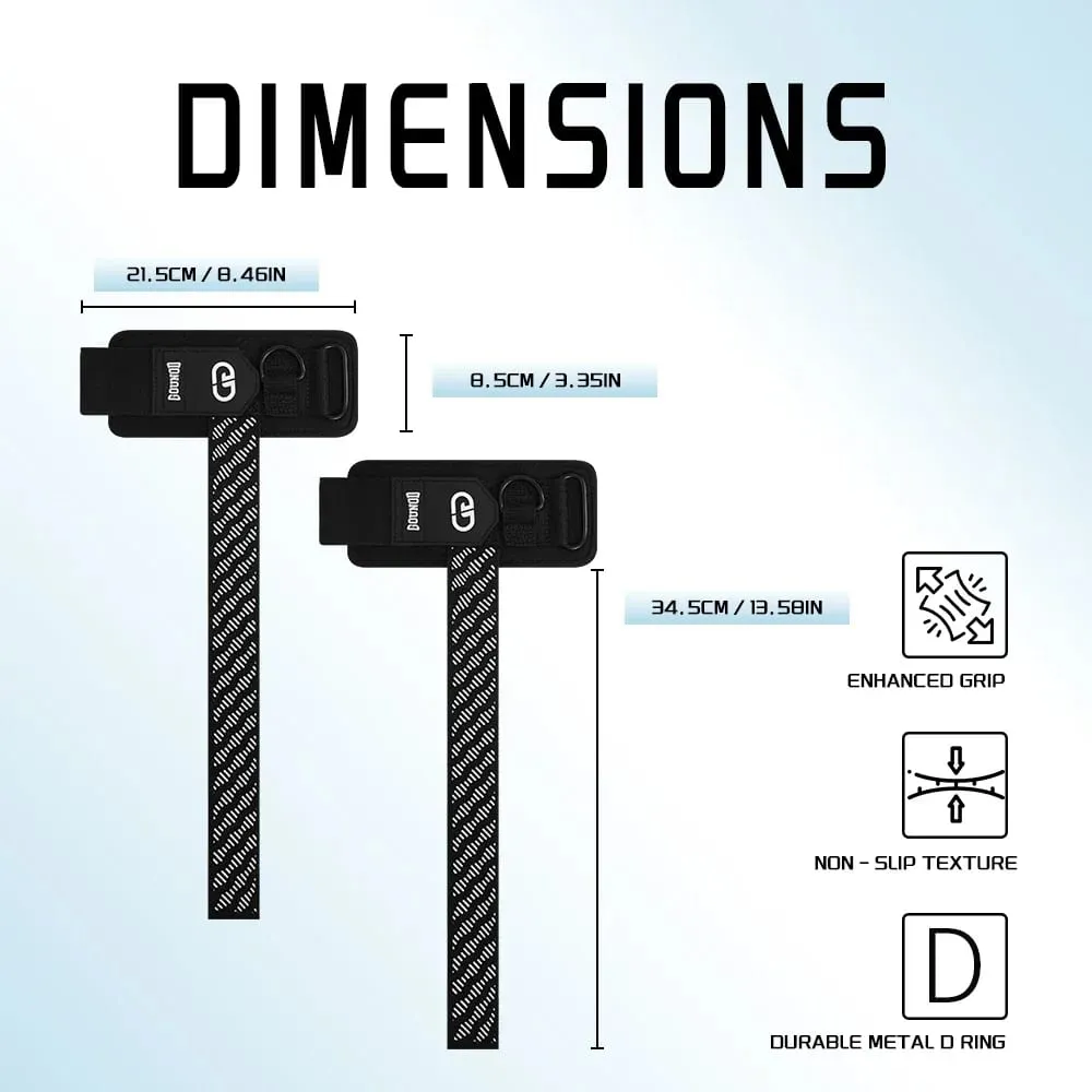2Pcs Weightlifting Wrist Straps Strength Training Adjustable Non-slip Gym Booster Bands Fitness Lifting Support Sports Grip Band