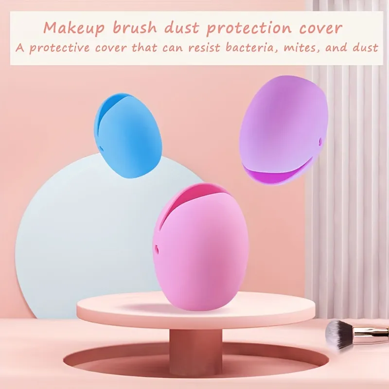 Silicone Makeup Brush Covers for Travel A Storage & Organizer Case for Brushes To Protect Makeup Bag