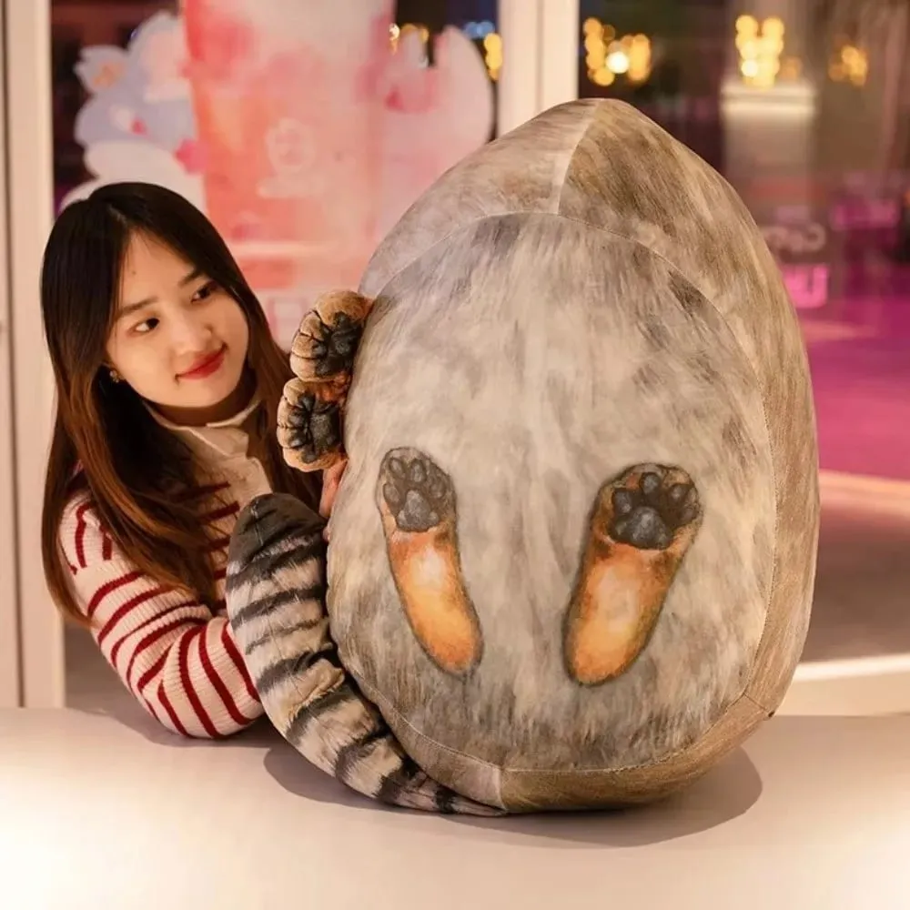 Fierce Looking Super Soft Cat Lifelike Huggable Stuffed Cat Pillow Stretchy Adorable Simulation Cat Pillow Sofa Decor