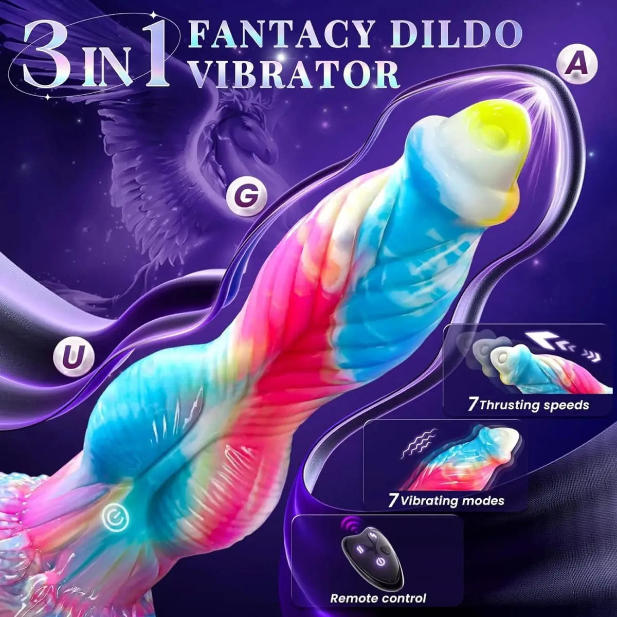 Remote Control Thrusting Monster Dildo Vibrator Thick Huge Vibrating Dildo with Suction Cup Anal Toys Adult Sex Toys for Women