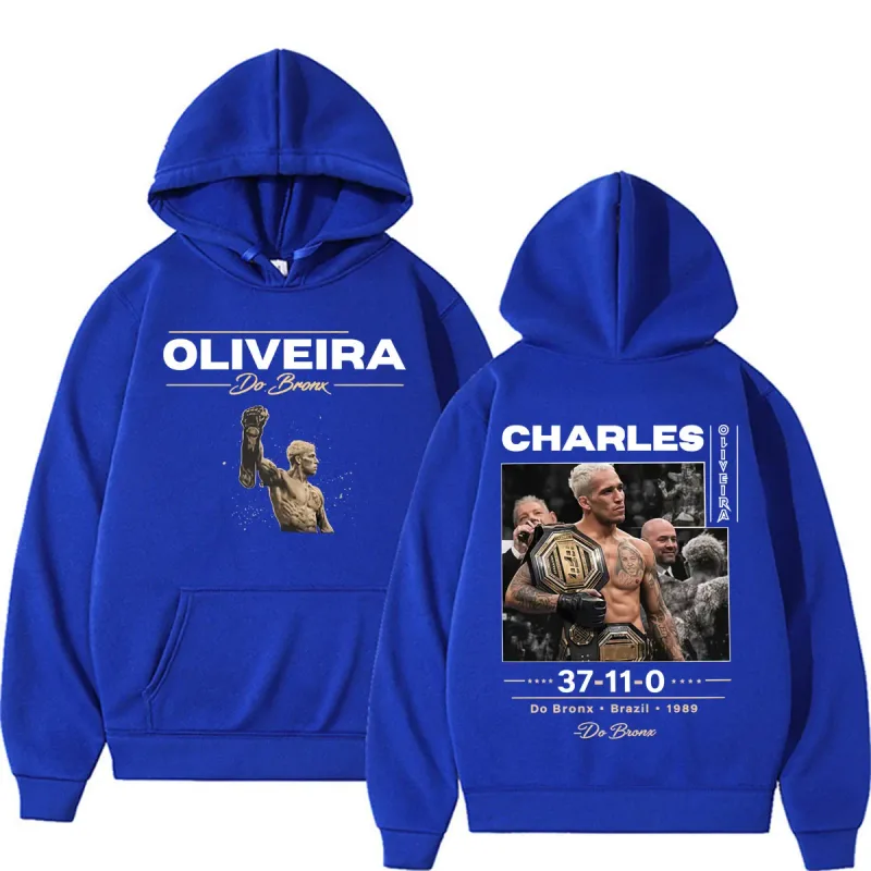 Do Bronx Brazil Charles Oliveira Graphic Sweatshirts Men Women Fashion Harajuku High Street Hoodies Cozy Fleece Oversized Hoodie