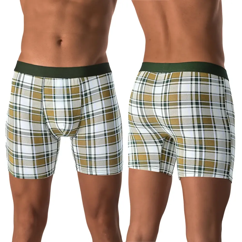 5pc ensemble mi-long coton aléatoire Boxer Shorts hommes sous-vêtements hommes caleçons pour hommes Boxershorts Slips culottes douces slips de marque — image 7