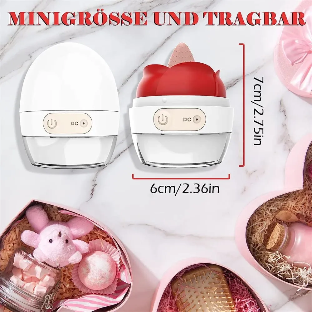 Rose Sex Toys Tongue Licking Vibrator G Spot Clitoris Stimulator Vagina Nipple Massager With 9 Frequency Vibrating Adult Toy for Women