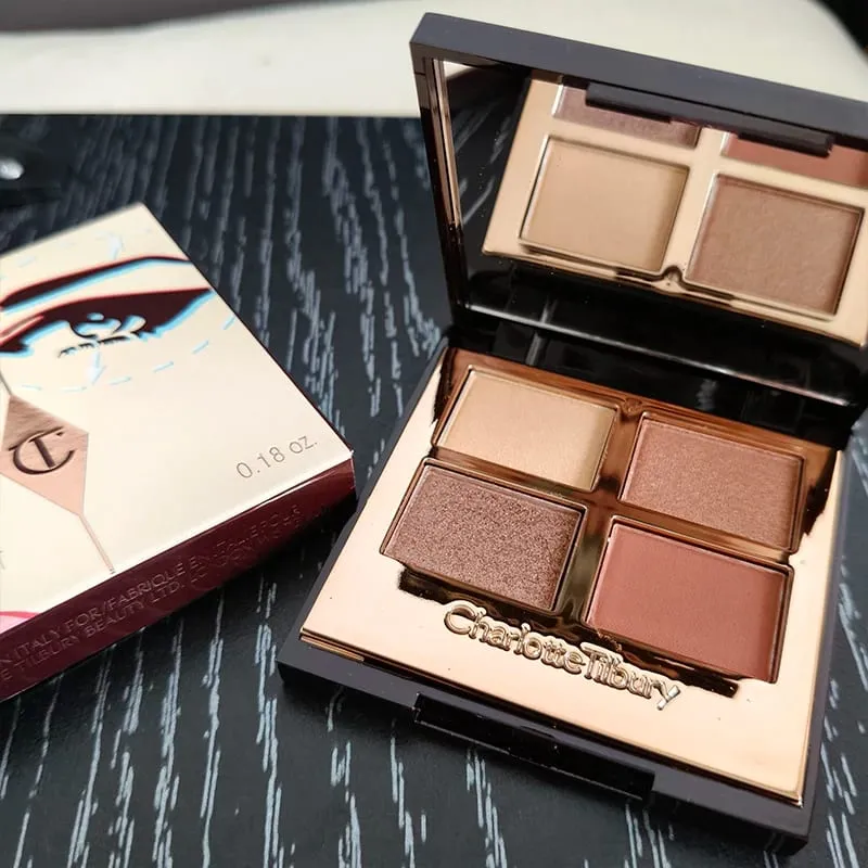 Charlotte Tilbury 品牌彩妝 4 色眼影盤 5.2g Pillow Talk Nature 易上色粉底眼影化妝品