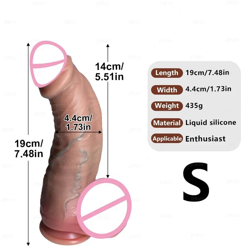 Realistic 3Sizes Phimosis Dildo Realistic Penis Soft Silicone Male Genitals Vaginal Masturbation Suction Cup Dick Woman Anal Sex