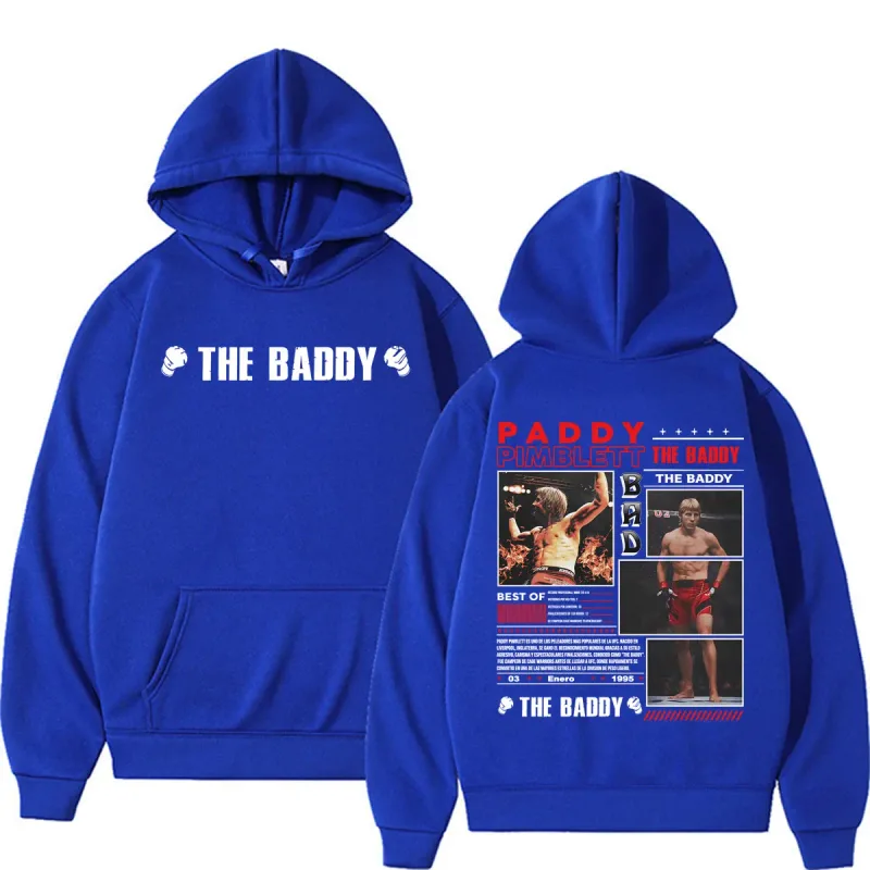Paddy Pimblett The Baddy Retro Graphic Hoodies Men Women Fashion Violence Aesthetic Sweatshirt Fleece Casual High Quality Hooded — image 11