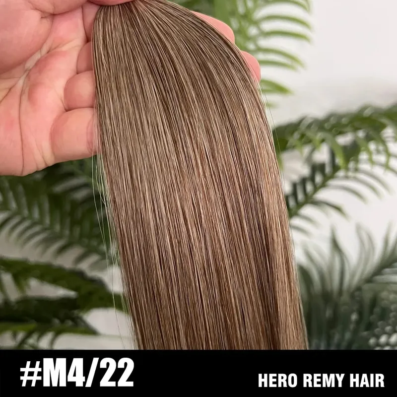 Straight Clip In PU Human Hair Extensions 10 Pcs/Set Full Head Clip Ins Hair 100/170 Grams Clip on PU Hair Extension for Women