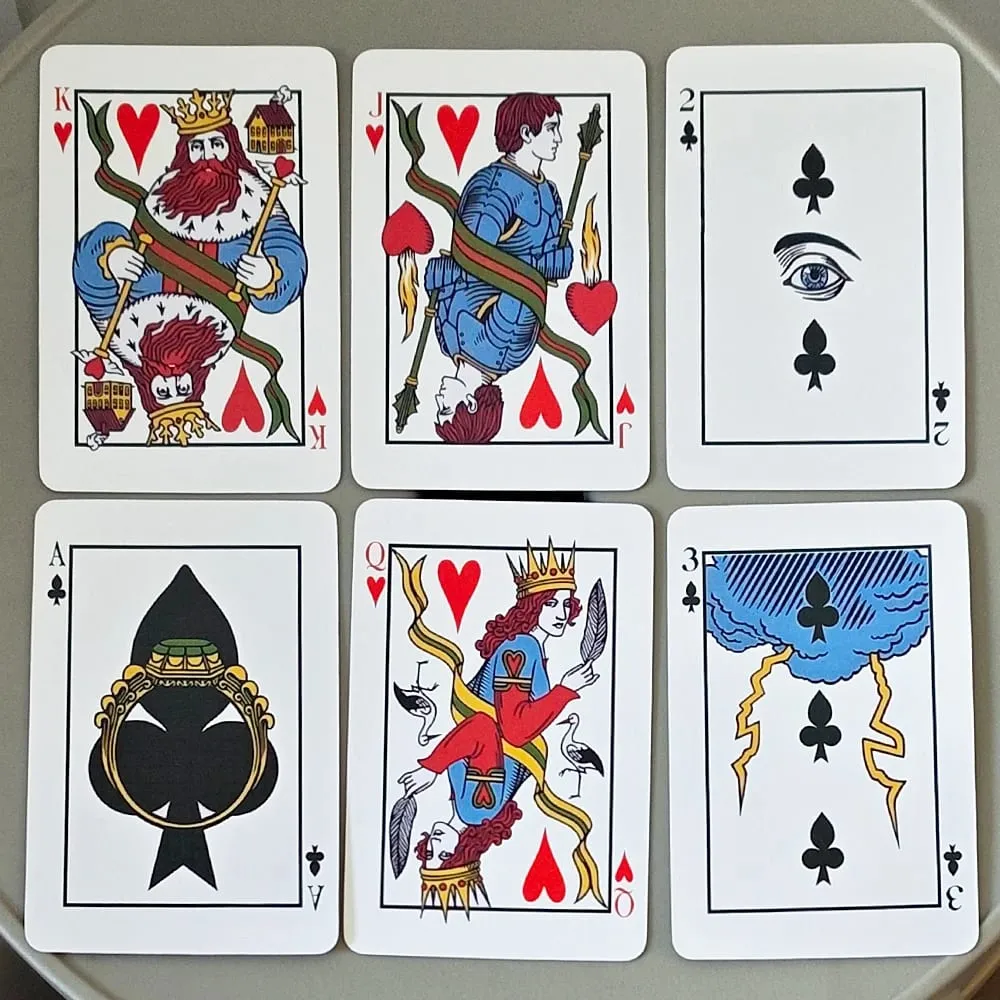 Baralho de cartas       , 9*6cm, arte vintage, adivinhação e cartas de adivinhação, 54 peças, conjunto completo de pôquer, duplo relevo