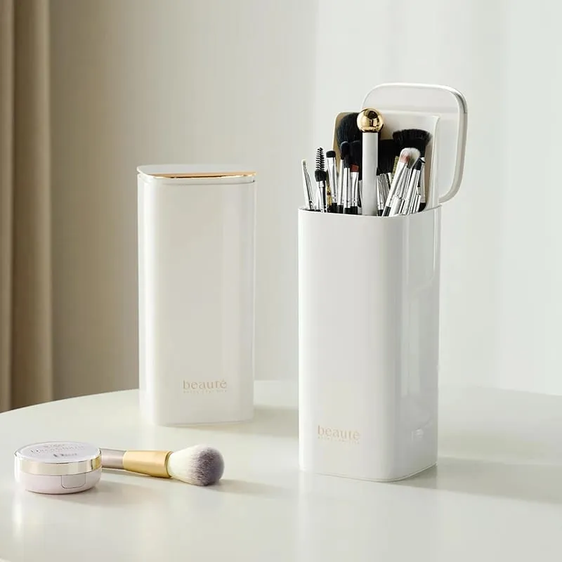 Automatický zvedací držák štětců na make-up Držák na make-up odolný proti prachu Držák na make-up pro stolní počítače Držák na rtěnku na obočí
