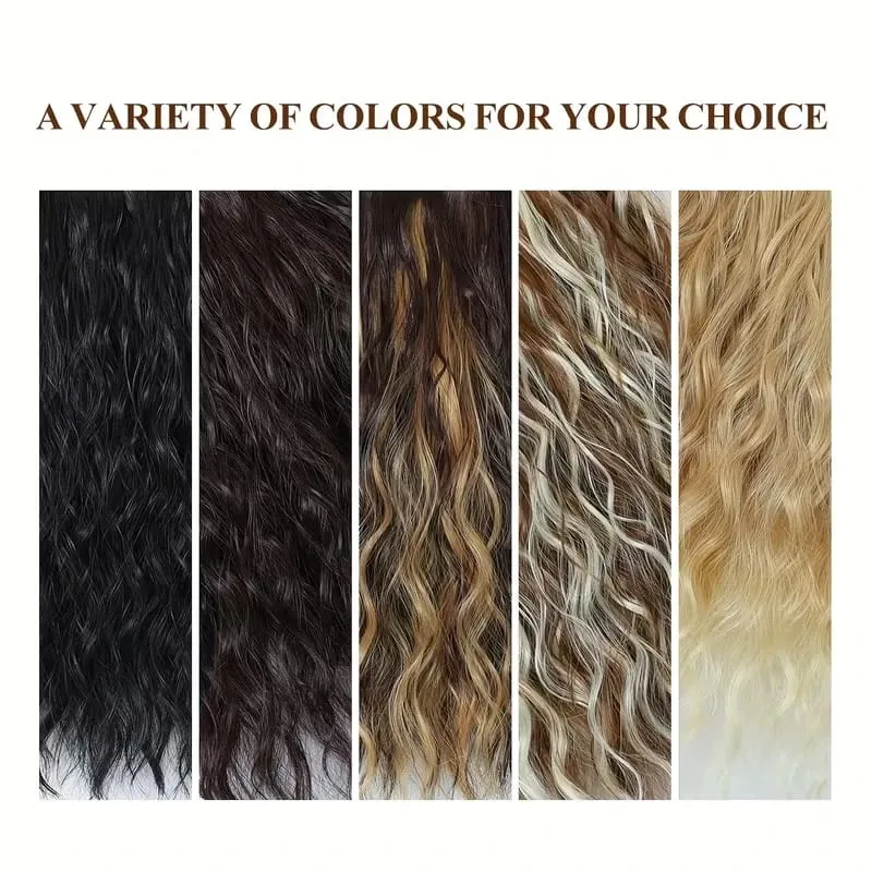 12Inch Synthetic Short Wavy Curly Hair Extension 4pcs/set Clip in Hair Easy to Wear for Women Party Use Daily — image 4