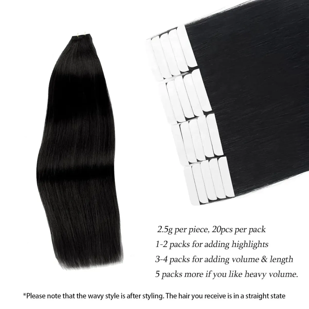 Bone Straight Tape In Hair Extensions Indian Hair Seamless Skin Weft Invisible Tape In Human Hair Extensions 50g/20pcs For Women