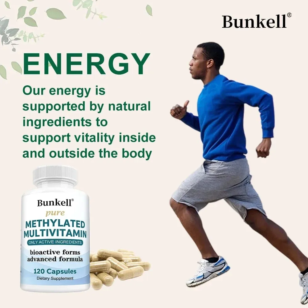High-potency Methylated Multivitamin Supplement with Vitamins C D B12 To Support Energy and Focus and Maintain Heart Health