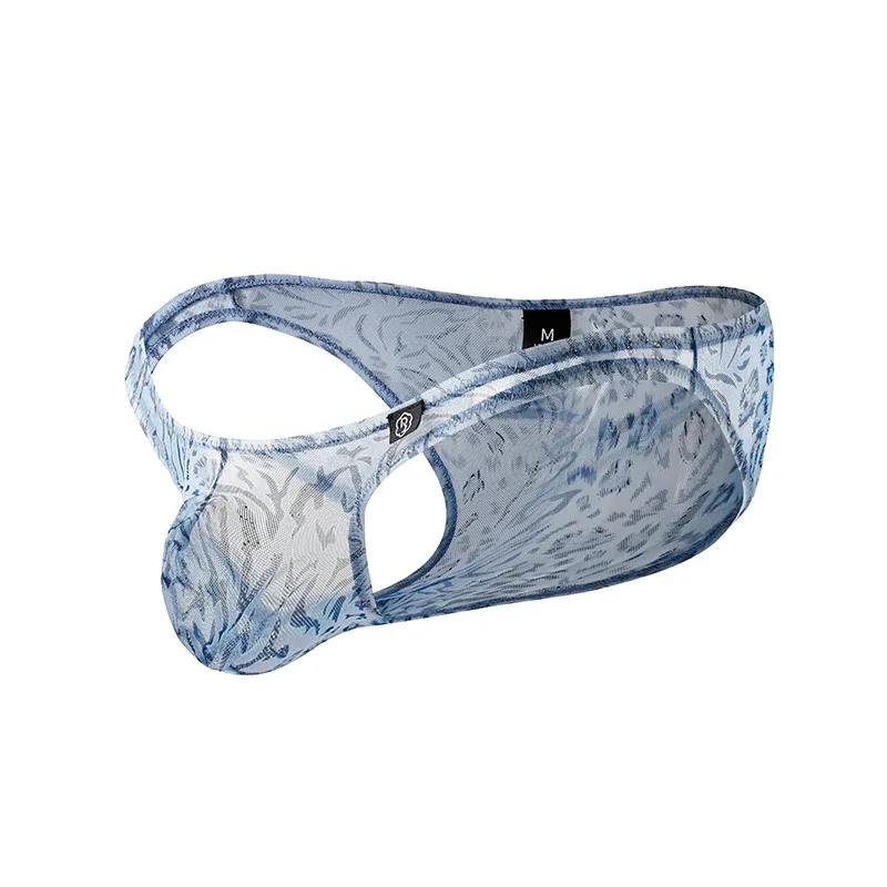 Men Leopard Printed Mesh Underwear Ice Silk Thin Breathable Low Waist Quick Dry Cool Summer Mens Briefs Panties — image 31