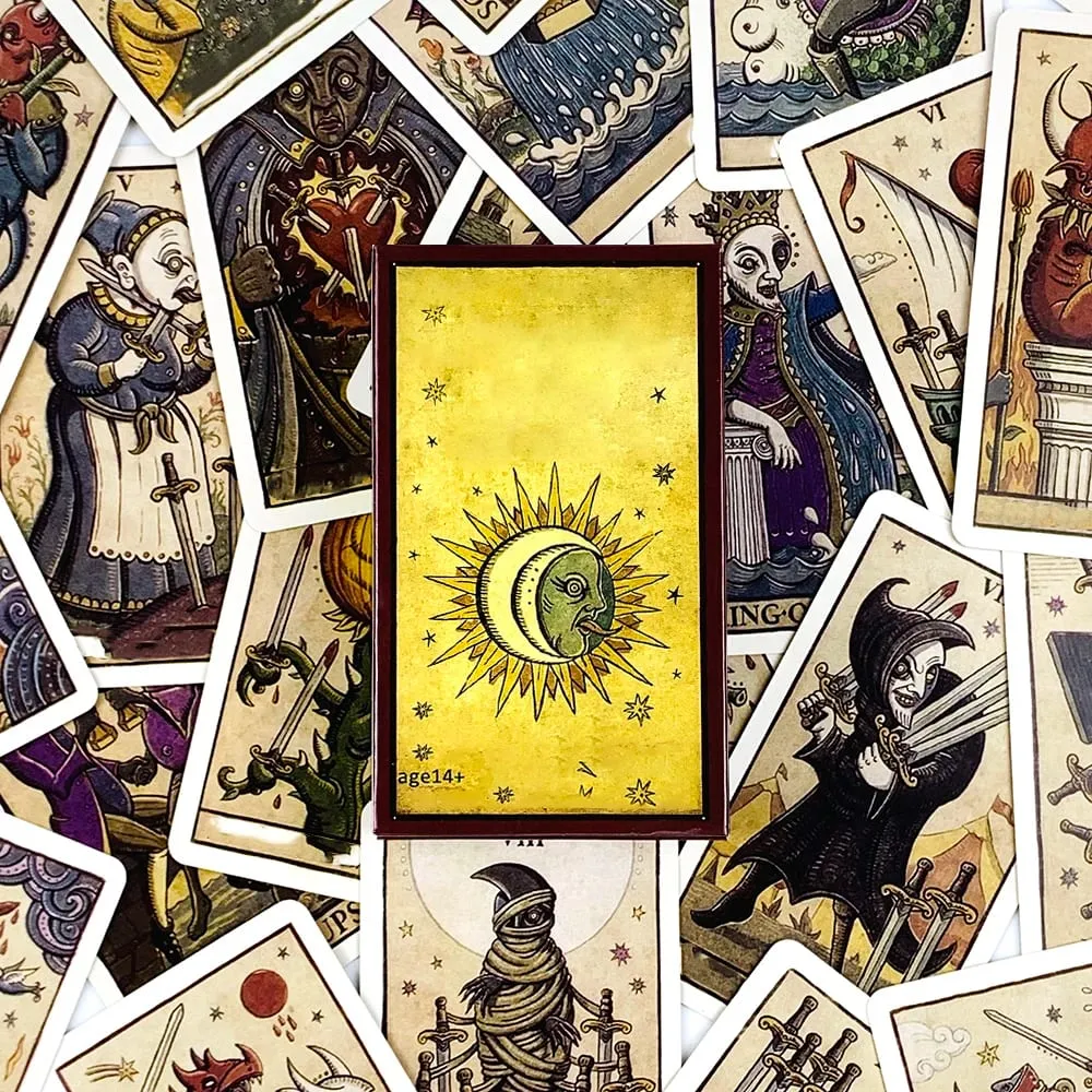 Hot-selling Tarot Cards English Version Fate Divination Edition Cards Game Family Gathering Board Games Halloween Christmas Gift