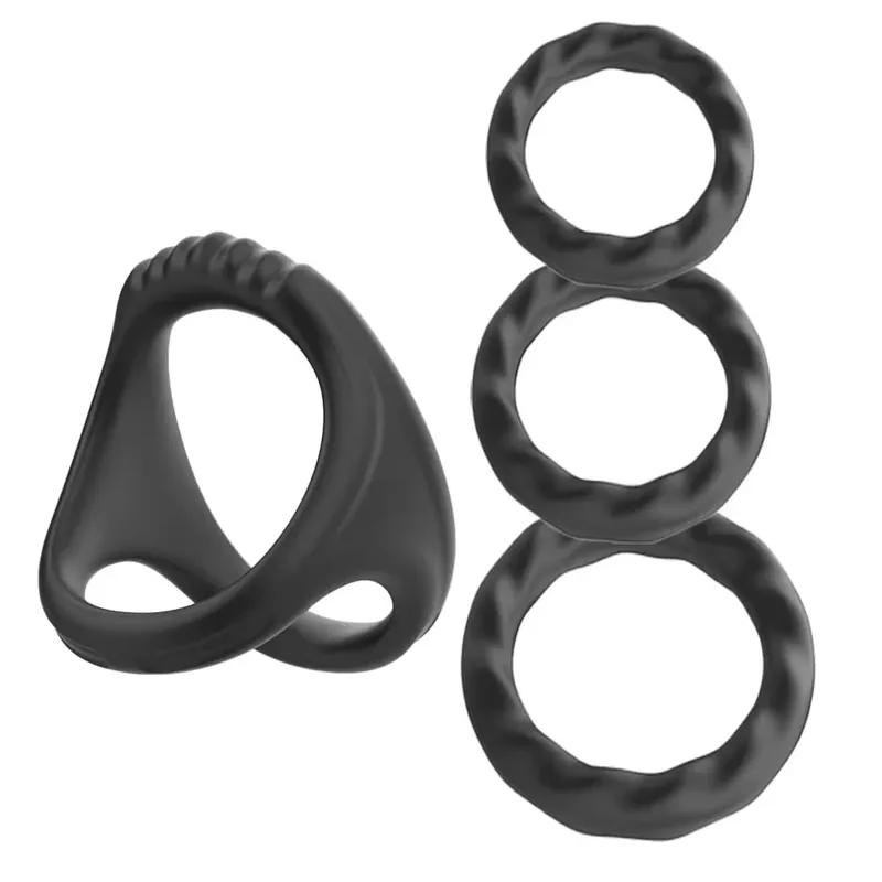 Silicone Penis Ring Ejaculation Delay Cock Rings Dick Erection Cockring Male Chastity Adult Sex Toys For Men Lock Sperm Trainer — image 1