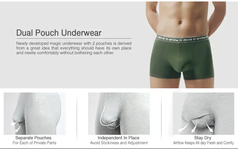 David Archy 3 Pack Mens Underwear Boxer Briefs Basic MicroModal Soft Breathable Mens Dual Pouch Boxers Quick Dry Sports Fitness — image 2