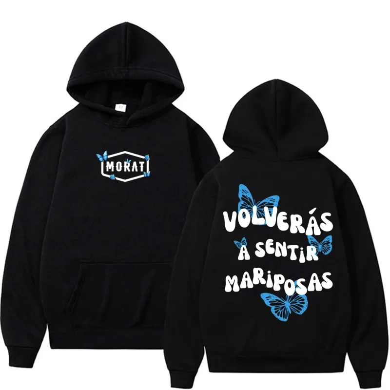 Band Morat Volveras A Sentir Mariposas Merch Hoodies Men's Women Fashion Hip Hop Rock Sweatshirts Fleece Casual Oversized Hoodie — image 1