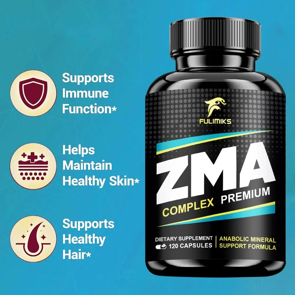 Buy 2 Get 2 Free! Easter Gift ZMA Supplements Capsules with Zin Vitamin B-6 Support Energy Brain Overall Health