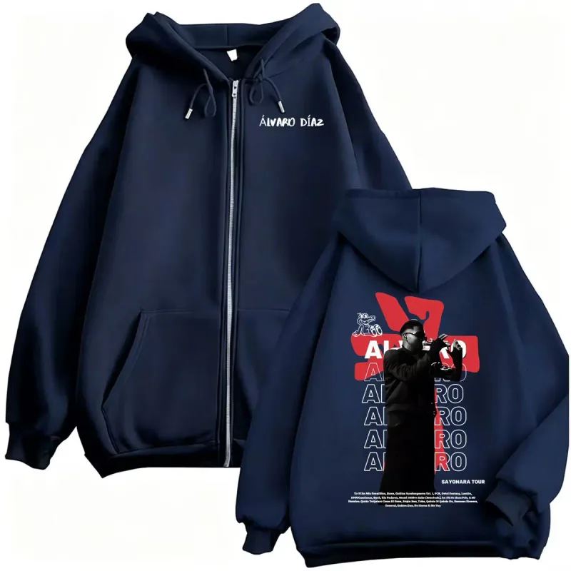 Omakase Alvaro Diaz Sayonara Tour Zipper Hoodies Men Women Harajuku Hip Hop Sweatshirts Jacket Coats Casual Fleece Zip Up Hoodie