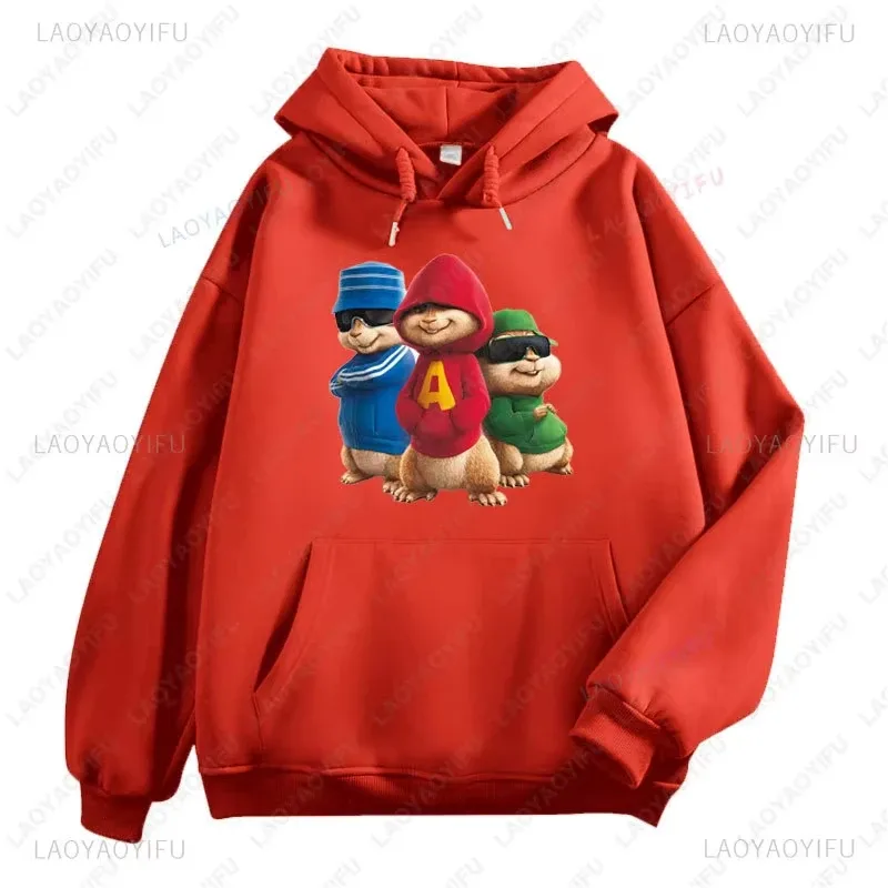 Alvin and The Chipmunks Anime Hoodies Eco Friendly A Letters Printing Sweatshirt Casual Streetwear Unisex Pullovers promo