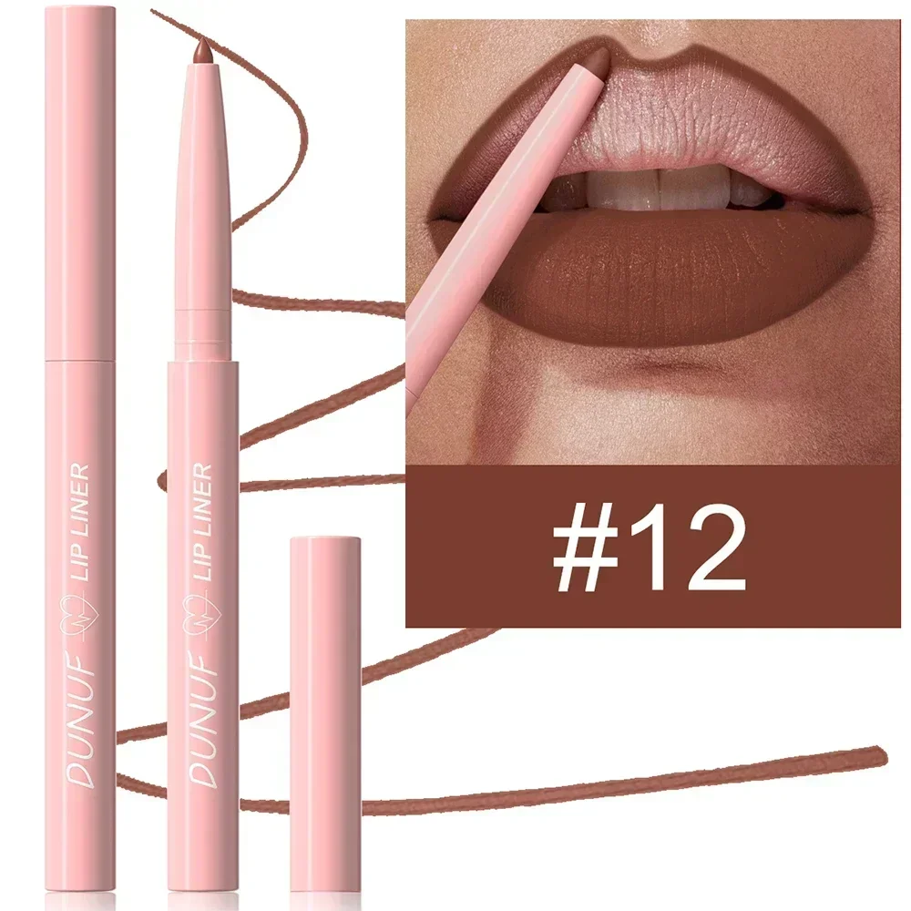 1Pc 테이퍼 펜촉 립 라이너 펜슬 매트 플럼핑 립 스테인 라스팅 방수 파인 립스틱 슬림 립 아웃라인 컨투어 메이크업 핑크