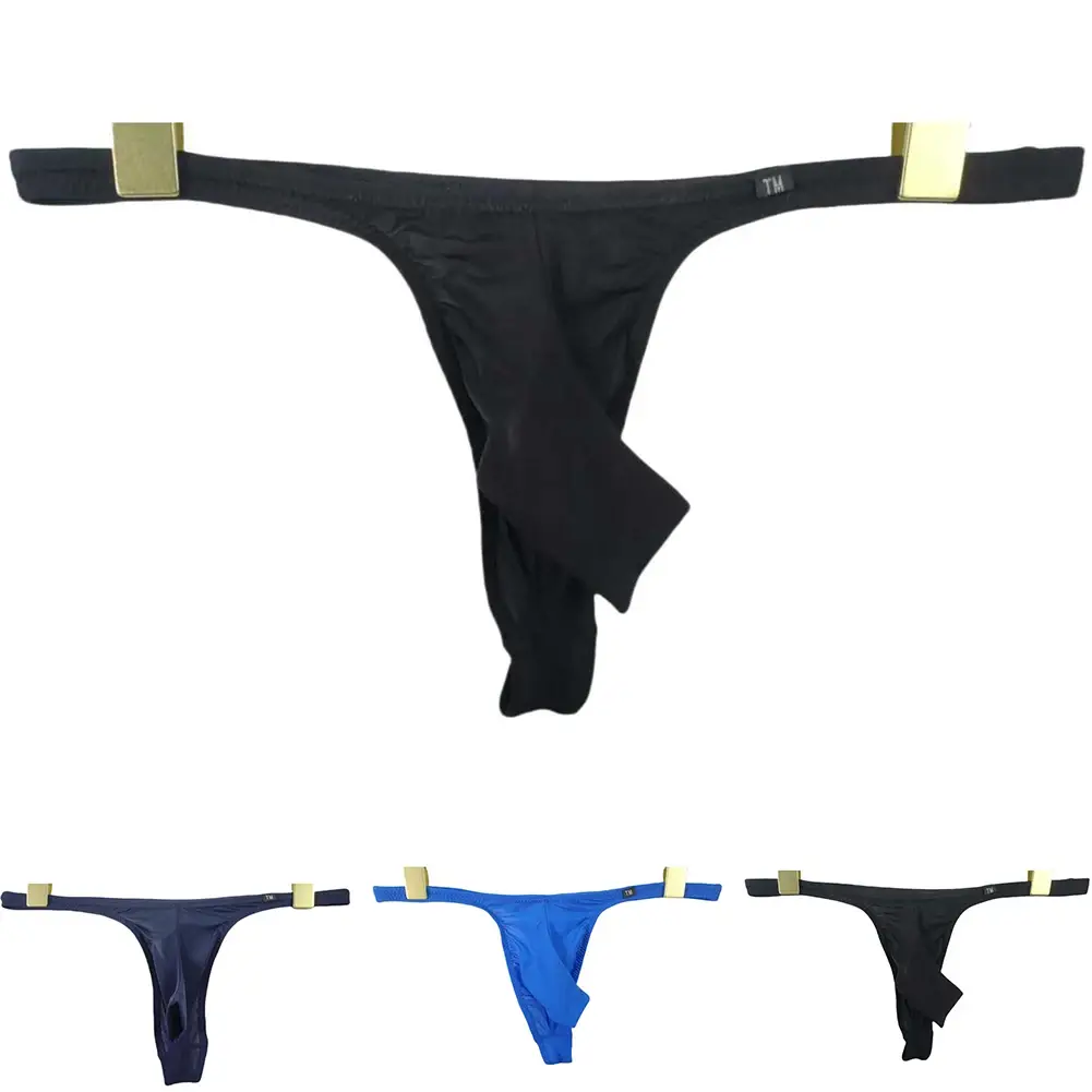 Men Sexy Front Open Pouch Thong G-string T-back Elephant Nose Briefs Underwear