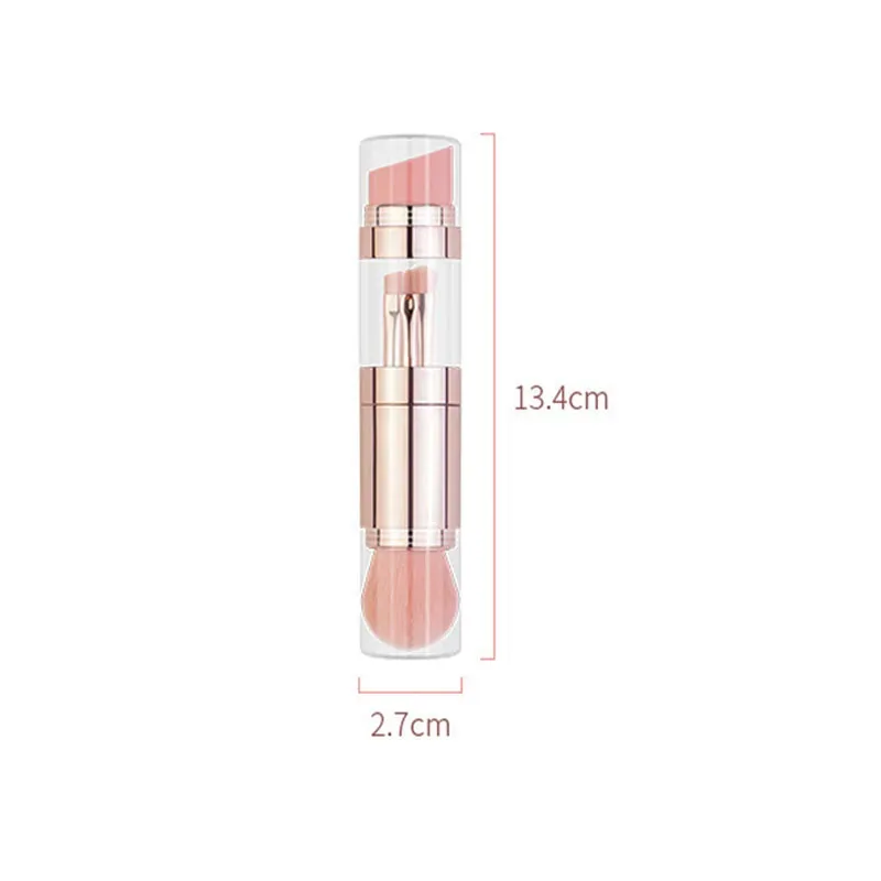 Přenosné vysouvací štětce na make-up 5 v 1 pro make-up štětce na make-up na rty na rty s sypkým pudrovým práškem — image 4