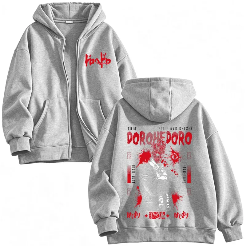 Anime Dorohedoro Kaiman Shin Zipper Hoodies Men's Women Clothing Zip Up Hooded Sweatshirts Long Sleeves Jackets Caots Streetwear