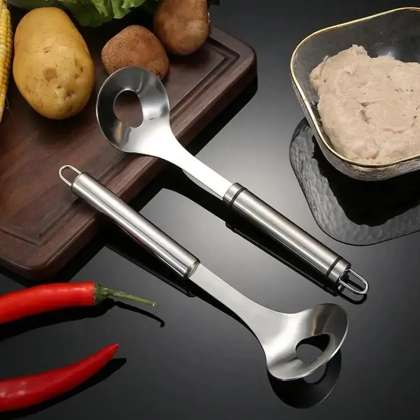 Meatball Maker Spoon Meat Baller with Elliptical Leakage Hole Stainless Steel Meat Ball Mold Kitchen Gadget Meat Tools Non-Stick