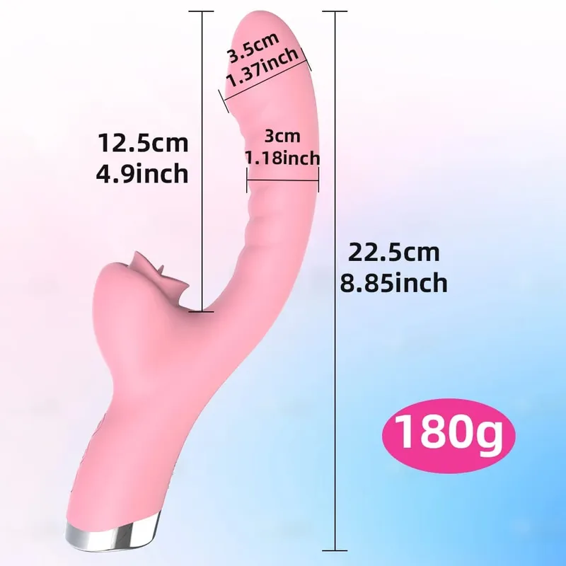 Dildo Vagina Massage Wand G-Spo Licking Clitoral Vibrator Female Sex Toy Clitoris Stimulate Tongue Vibrator Adult Women Sex Toy
