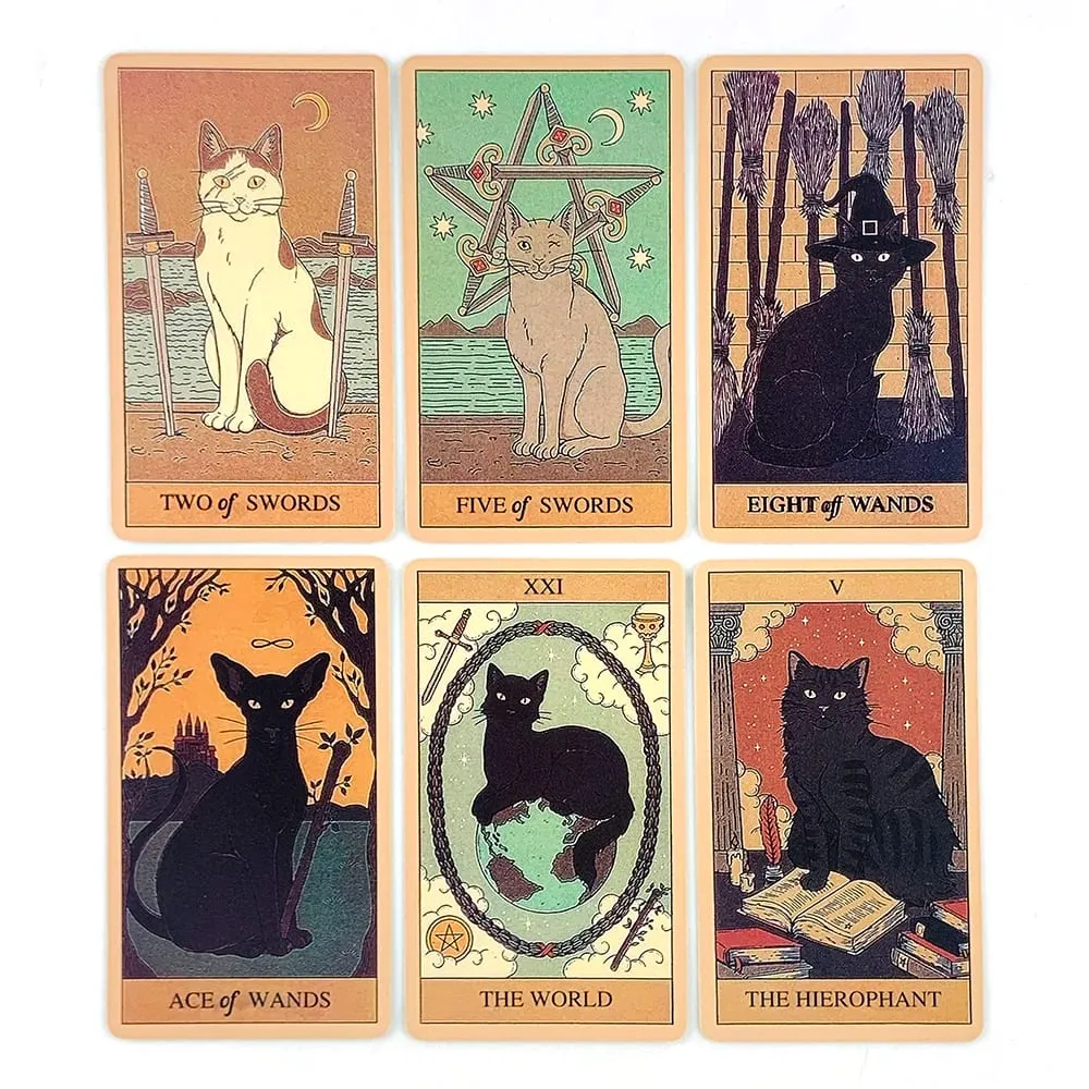 Cats Rule Earth Tarot Cards 78 Oracle Deck Unique Cards For Cat Lovers and Tarot Enthusiasts Perfect For Divination & Gift Givi — image 4