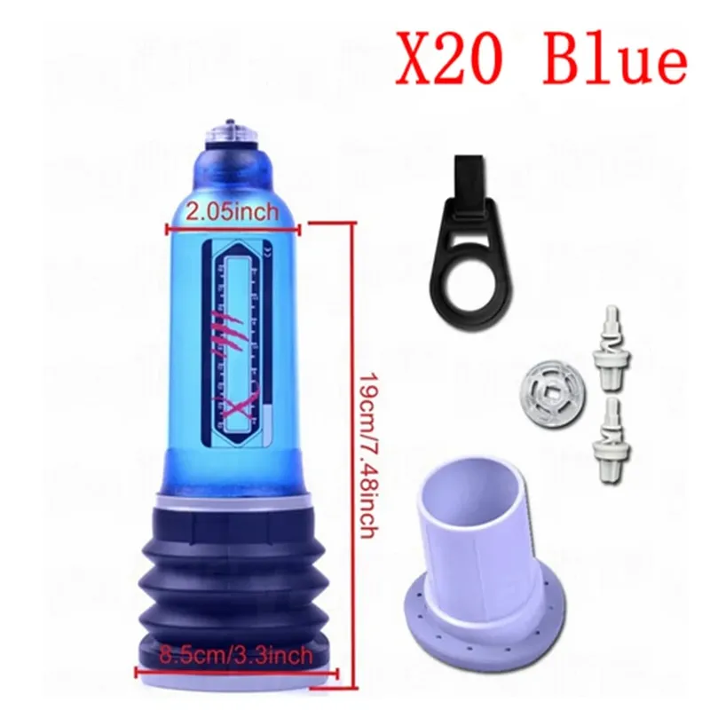 Hydrotherapy X20 X30 X40 Penis Pump Penis Enlargement Enhancer Water Spa Vacuum Pump For Men Penis Extender Sex Toys For Men