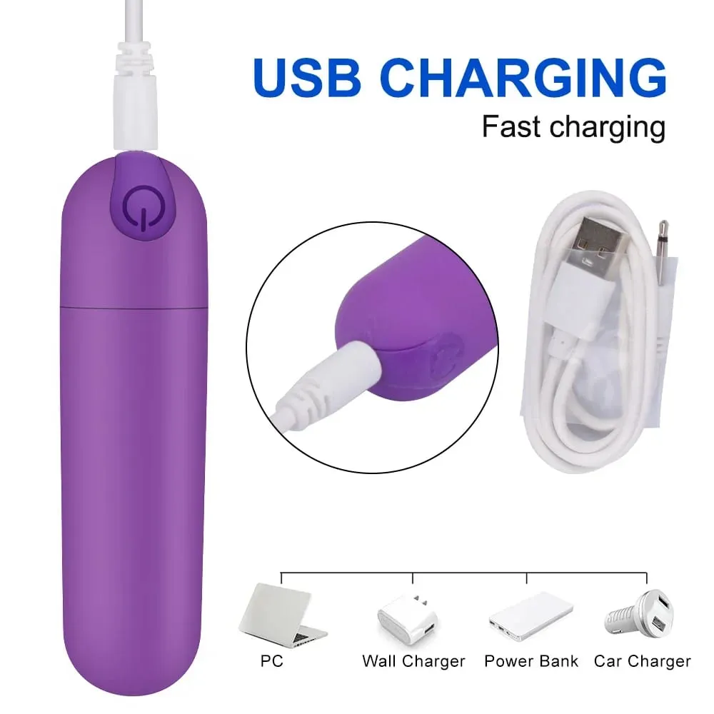 Mini Bullet Vibrator for Women Strong Shock Vibrating Nipple Vagina Clitoral Stimulator Thrusting Dildo Sex Toys for Couple 18+